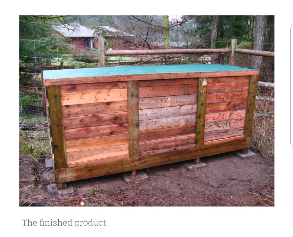 upcycling how to build a DIY compost shed - backyard feast idea