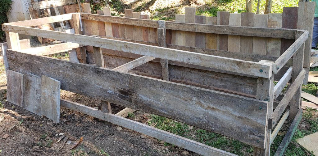 how to upcycle a raised garden bed - create a frame