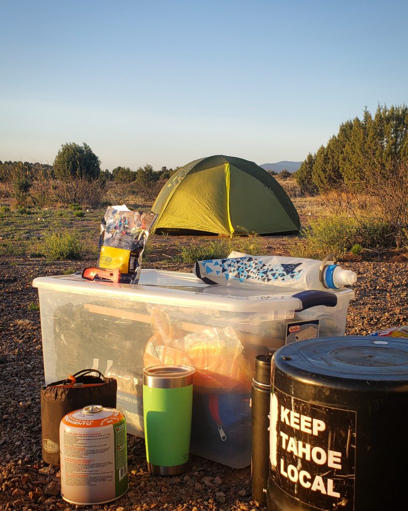 back in the states a life update - making breakfast at cosmic campground